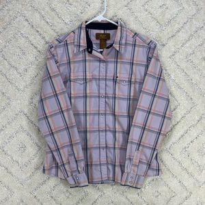 aura wrangler womens button up lomg sleeve shirt